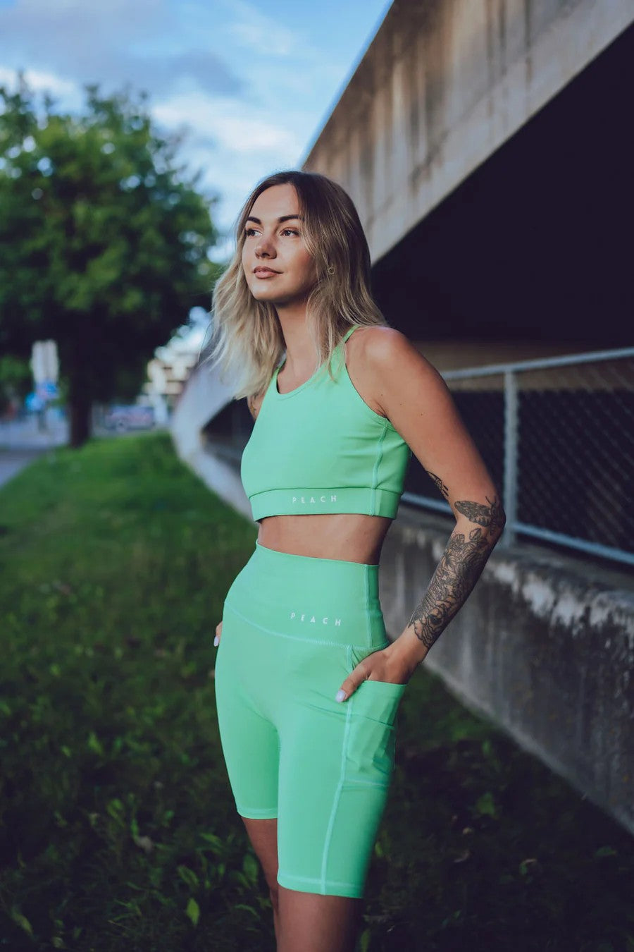 Radlerhose – Grün – Detailansicht 1