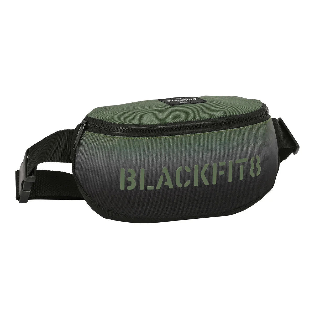 BlackFit8 Gradient Gürteltasche in Schwarz und Militärgrün von vorn