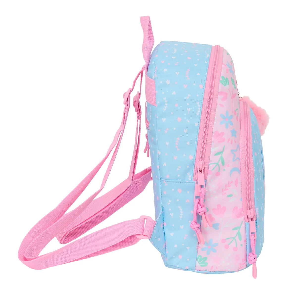 BlackFit8 Smile Mini-Rucksack – Rosa/Hellblau – Produktansicht 2