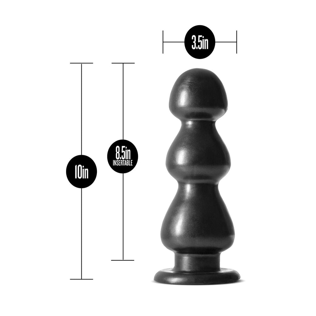 Blush Jet Analplug Schwarz – Flexibles PVC Ø 8,9 cm - Erotik Shop