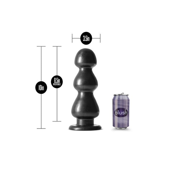 Blush Jet Analplug Schwarz – Flexibles PVC Ø 8,9 cm - Erotik Shop