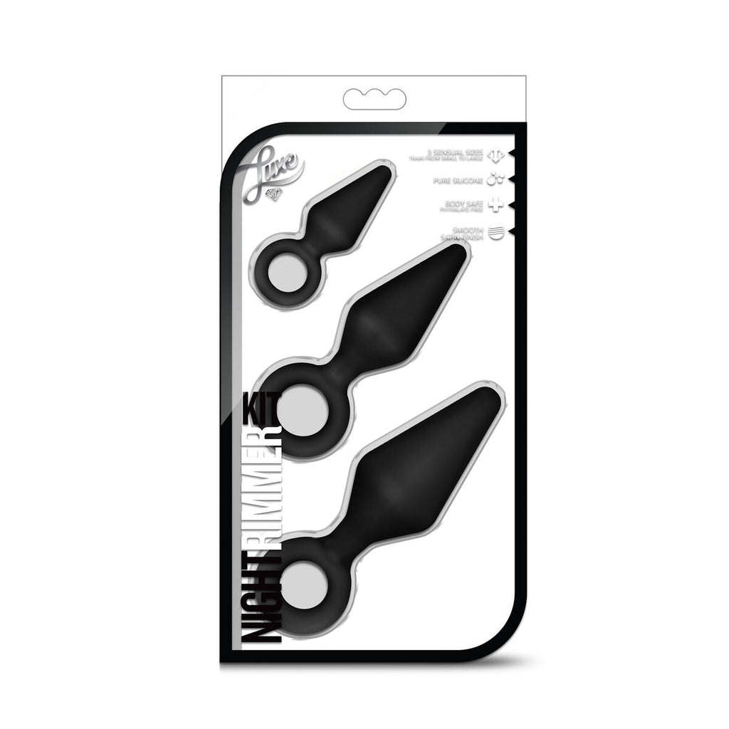 Blush Luxe Analplug Set Schwarz für Anfänger & Fortgeschrittene - Erotik Shop