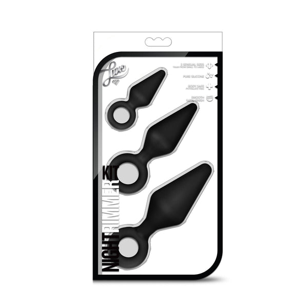 Blush Luxe Analplug Set Schwarz für Anfänger & Fortgeschrittene - Erotik Shop