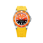Orange und gelbe Herrenuhr Bobroff BF0004BN-BFSTA mit 44 mm Durchmesser