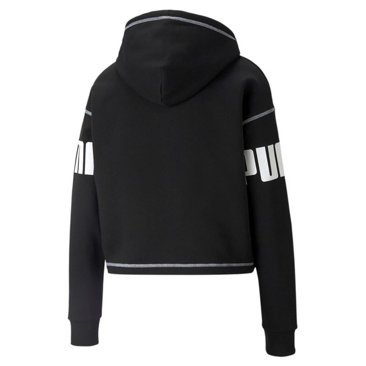 Damen Sweater Kapuze Puma Power Fl Schwarz - Mode & Accessoires