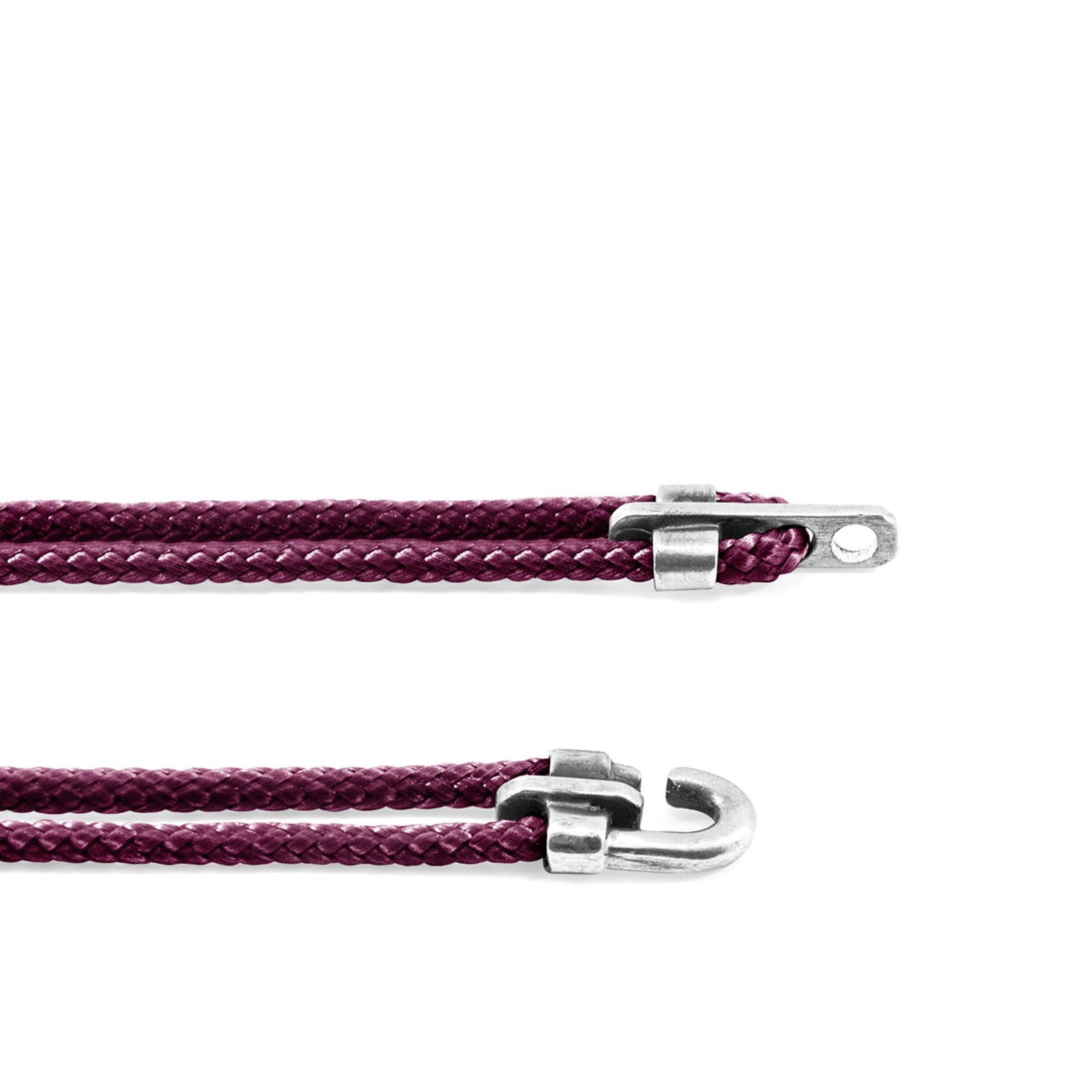 Canterbury Silberarmband aus Seil – Aubergine – Produktansicht 4