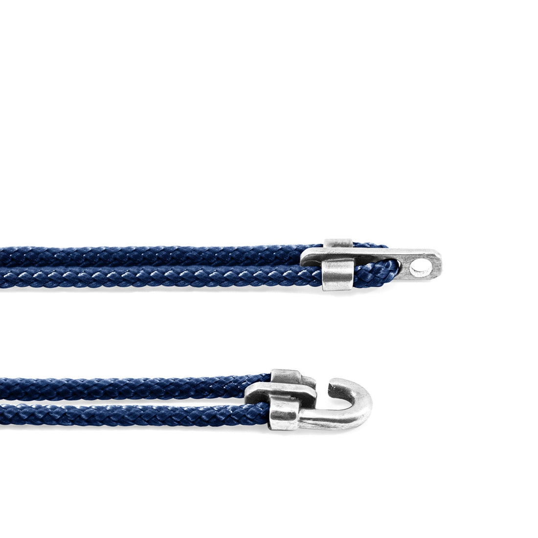 Canterbury Silberarmband aus Seil – Marineblau – Detailansicht 2