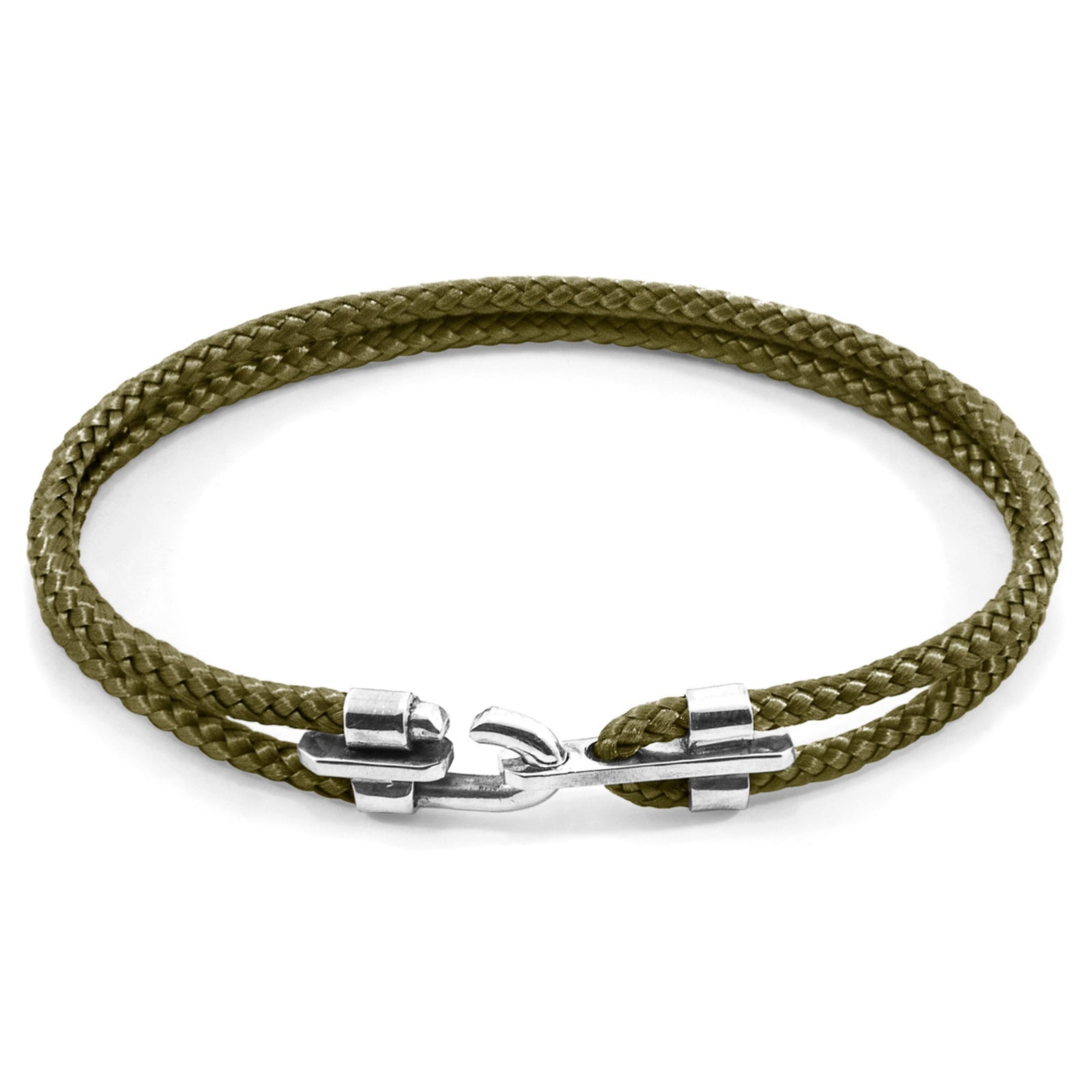 Canterbury Silberarmband aus Seil – Khakigrün – Produktansicht 5