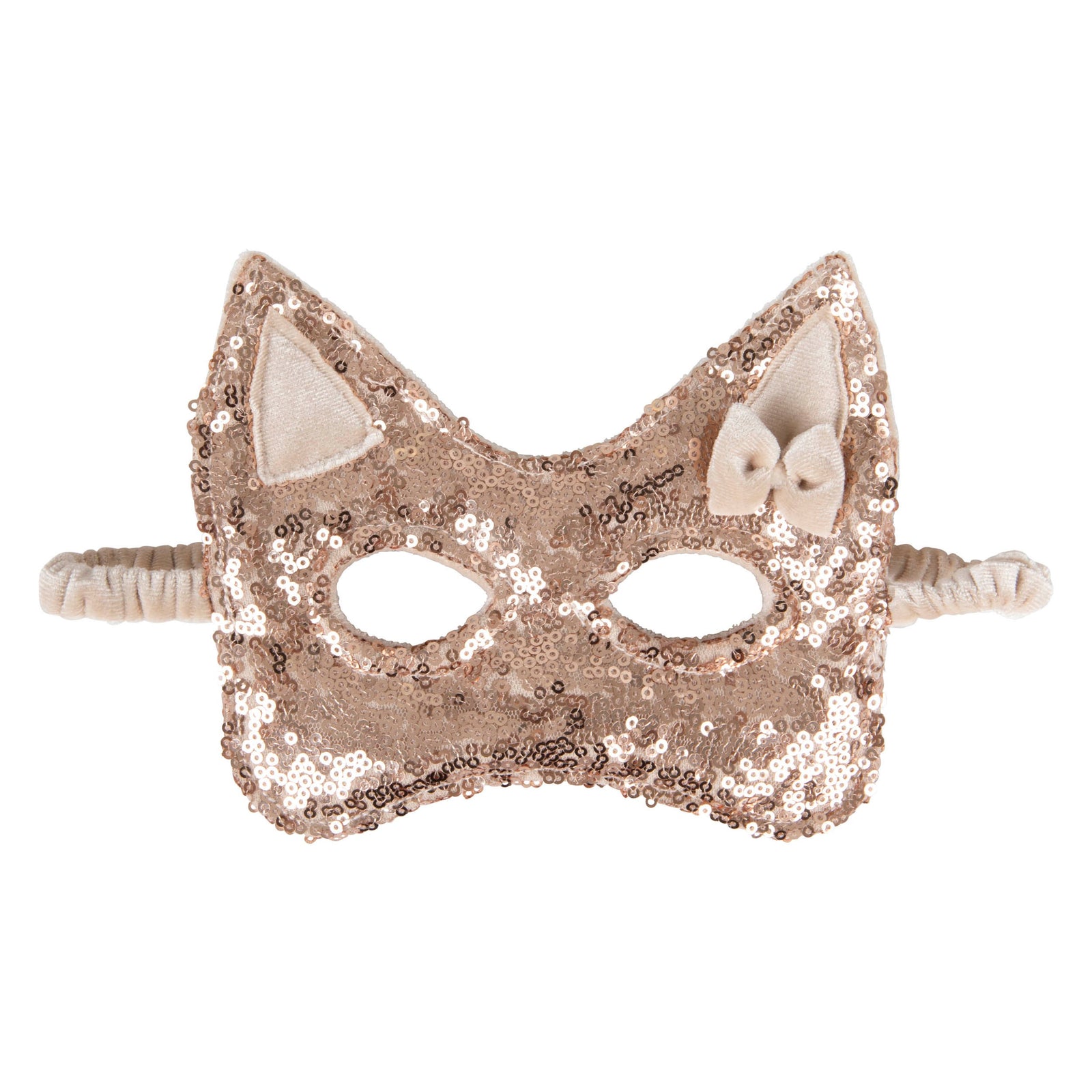 Katzenmaske mit Pailletten – Roségold – Produktansicht 2