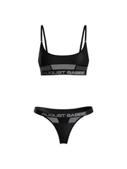 August Sabbe Classic Bralette und String Set Schwarz