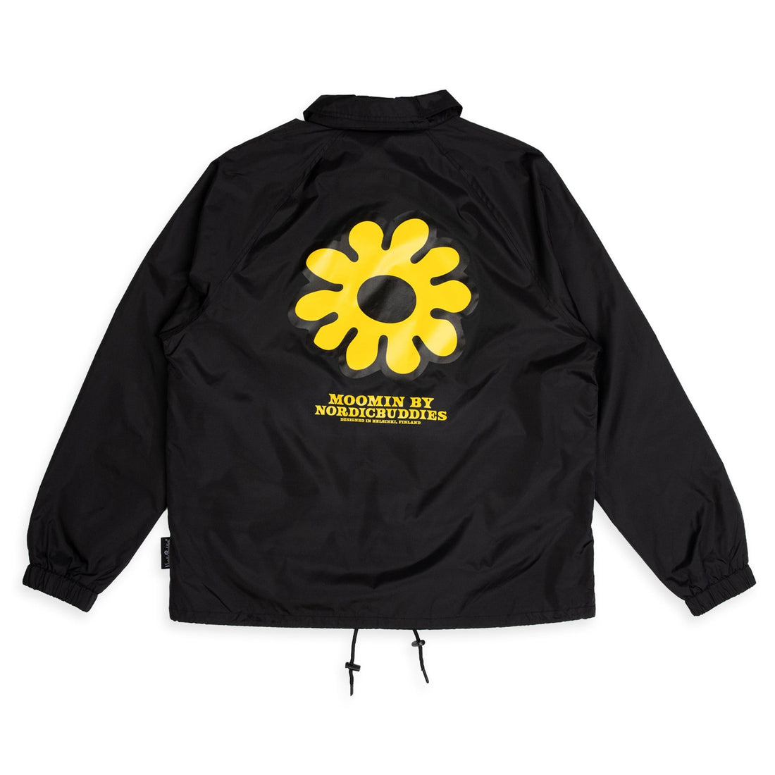 Coachjacke Moomintroll's Flower – Schwarz – Detailansicht 2