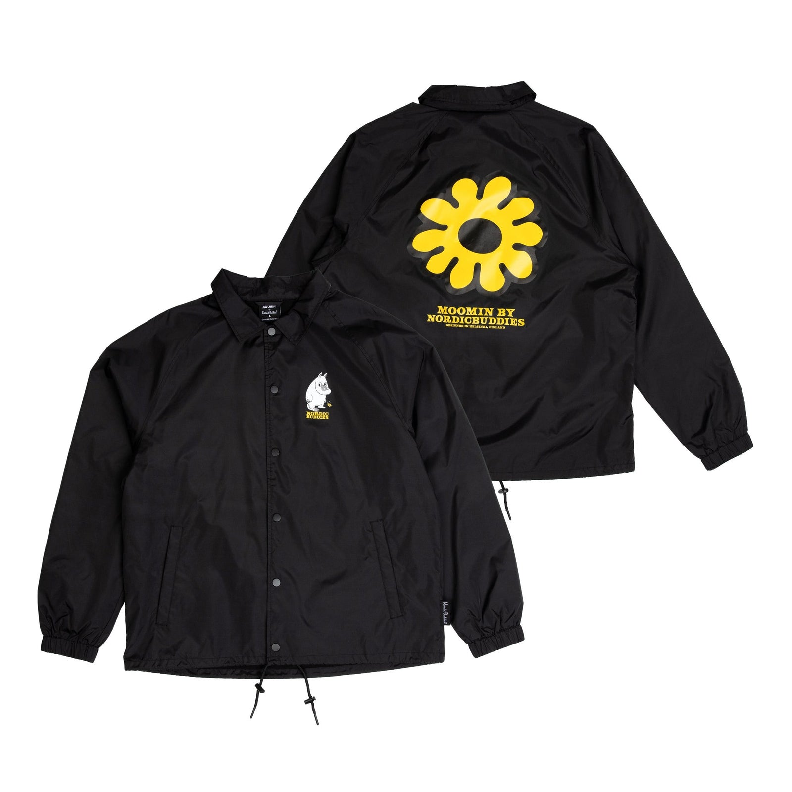 Coachjacke Moomintroll's Flower – Schwarz – Produktansicht 2
