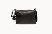 Leder-Kosmetiktasche – Schwarz – Medium