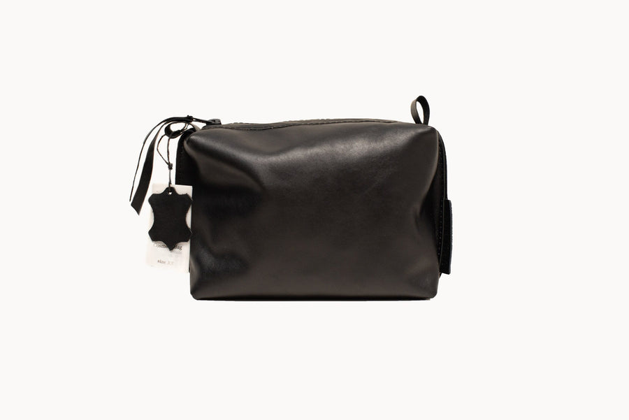 Leder-Kosmetiktasche – Schwarz – Medium