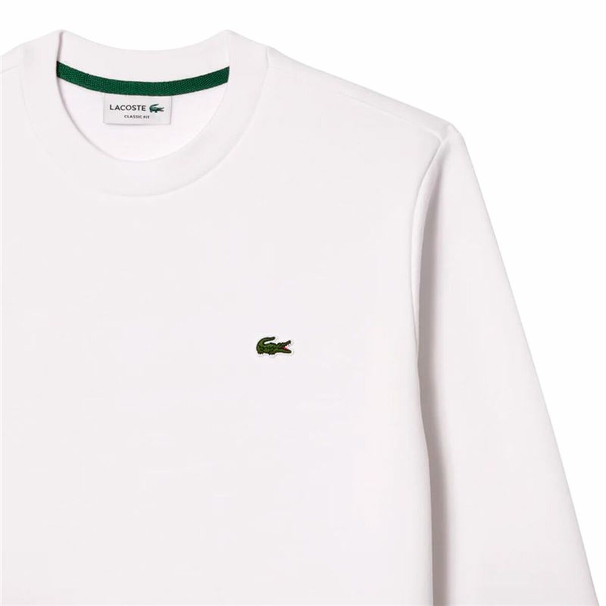 Herren Sweater ohne Kapuze Lacoste Core Performance Weiß - Sport & Freizeit