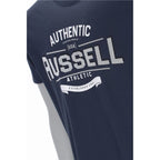Herren Kurzarm T Shirt Russell Athletic Dunkelblau - Sport & Freizeit