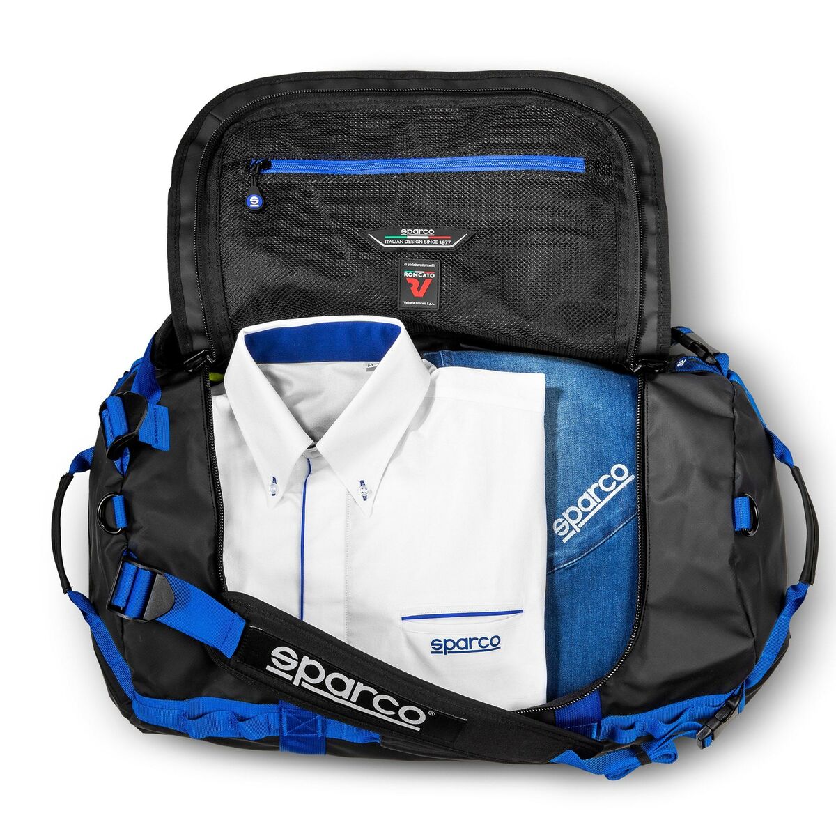 Sporttasche Sparco DAKAR S Blau Schwarz 60L - Sport & Freizeit