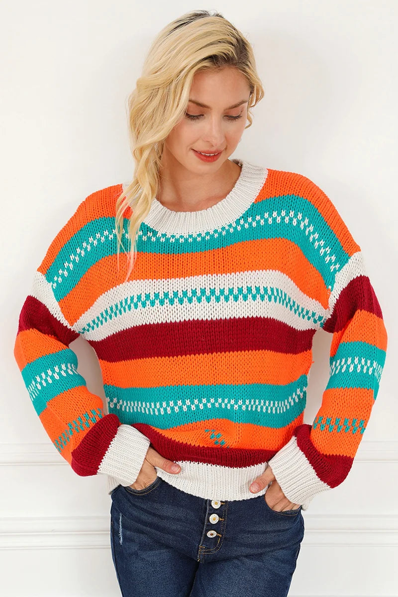 Damen Color-Pullover locker geschnitten – Detailansicht 5