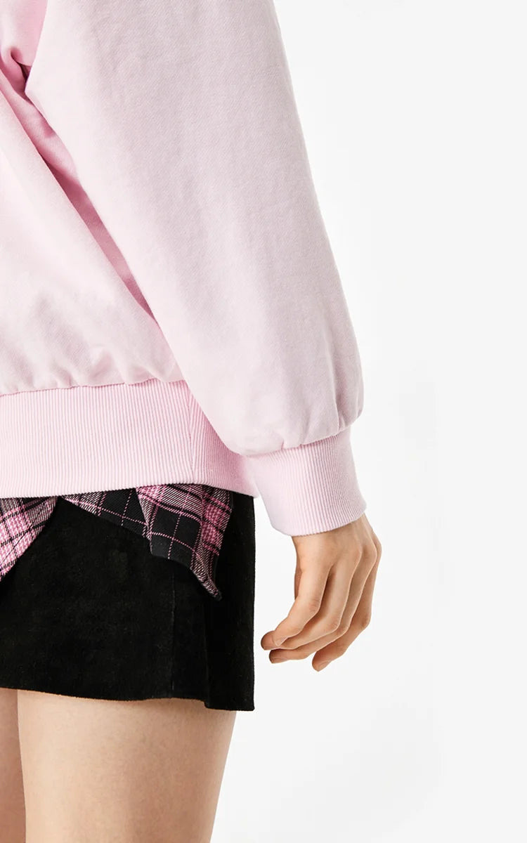 Damen Hoodie mit Mesh-Detail & Schriftzug – Detailansicht 5