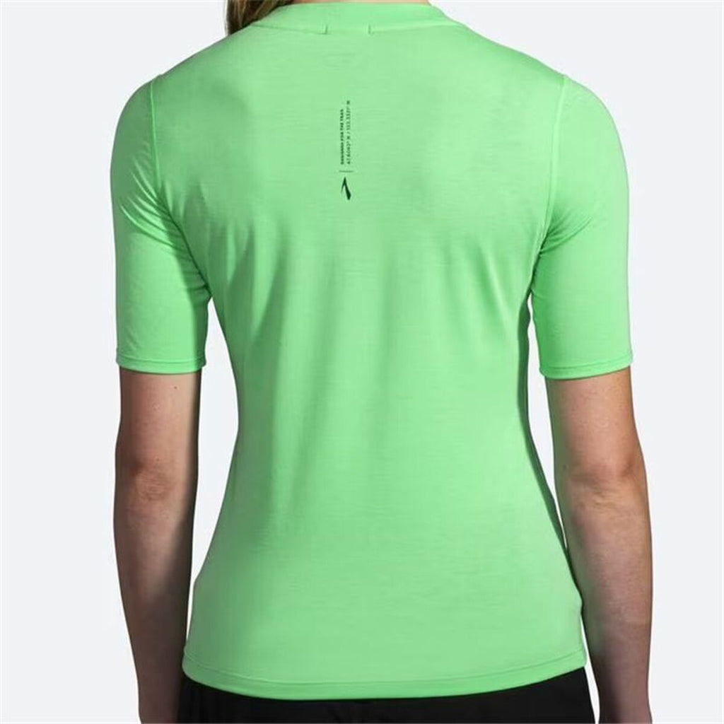 Damen Kurzarm T Shirt Brooks High Point grün