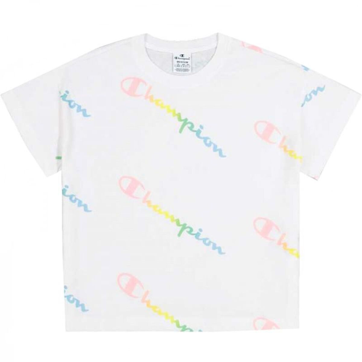 Damen Kurzarm T Shirt Champion 114092 WL001 Weiß L - Sport & Freizeit