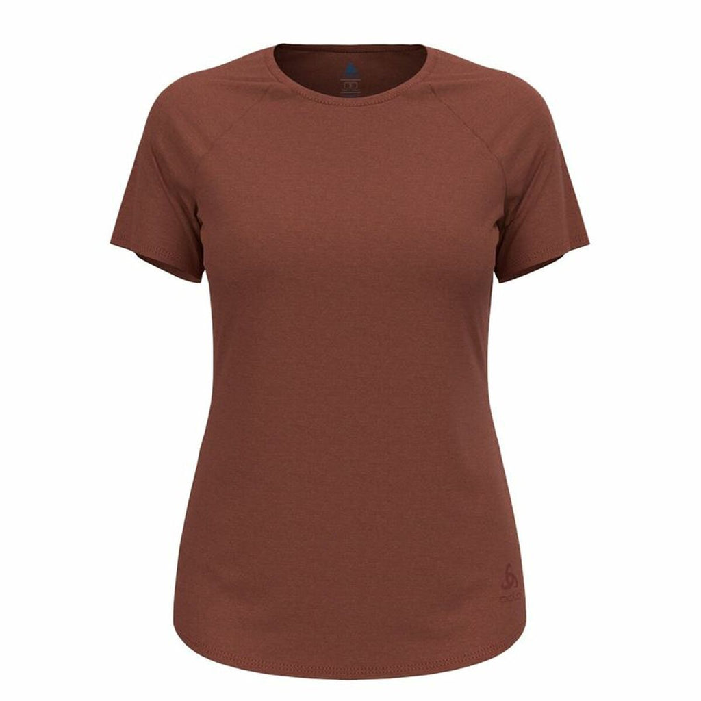 Damen Kurzarm T Shirt Odlo Essential 365 Braun