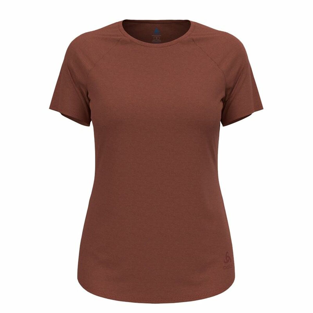 Damen Kurzarm T Shirt Odlo Essential 365 Braun