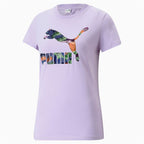 Damen Kurzarm T Shirt Puma Classics Lavendel - Mode & Accessoires
