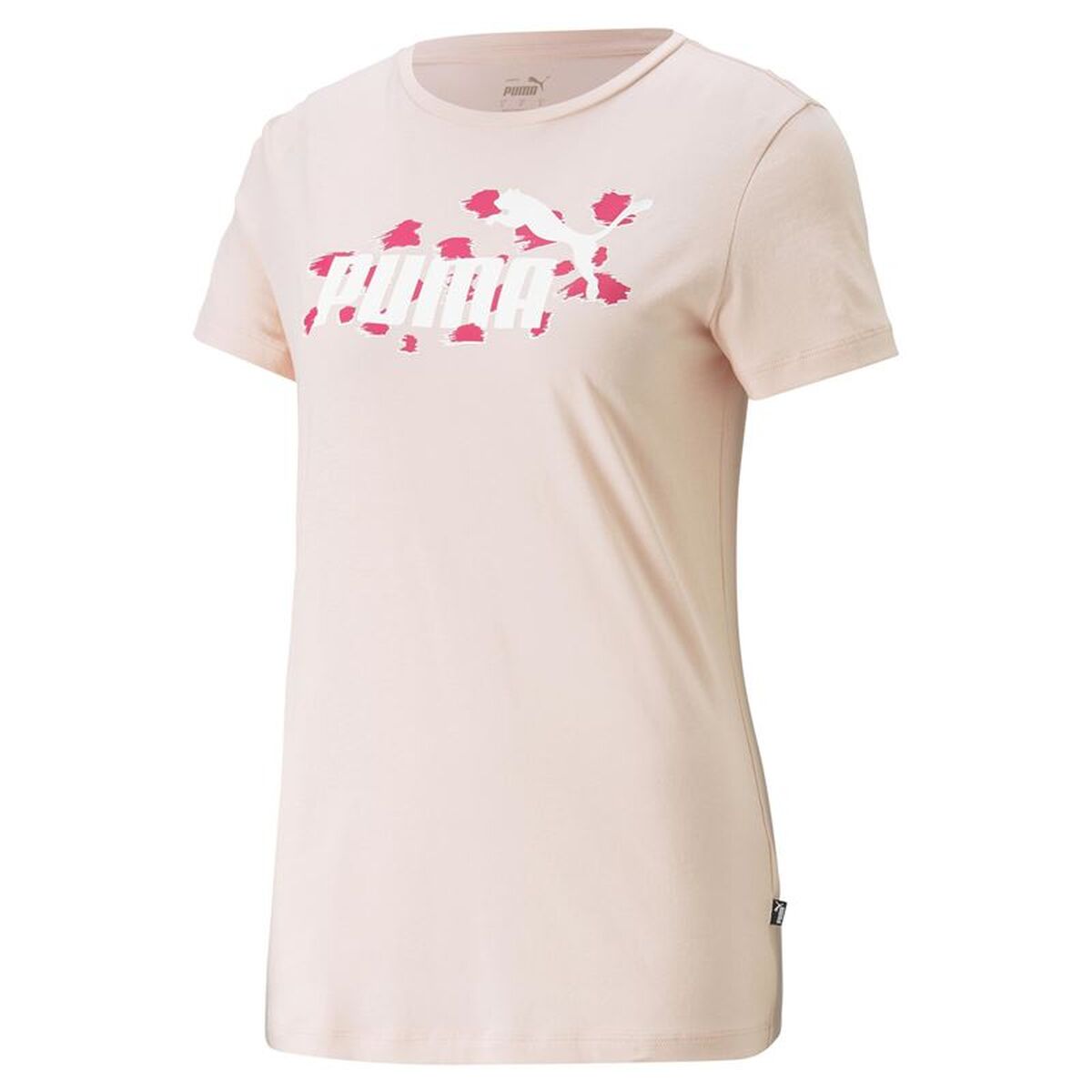 Damen Kurzarm T Shirt Puma Ess Plus Animal Lachsfarben - Mode & Accessoires