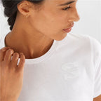 Damen Kurzarm T Shirt Salomon LC1644800 Weiß S - Sport & Freizeit