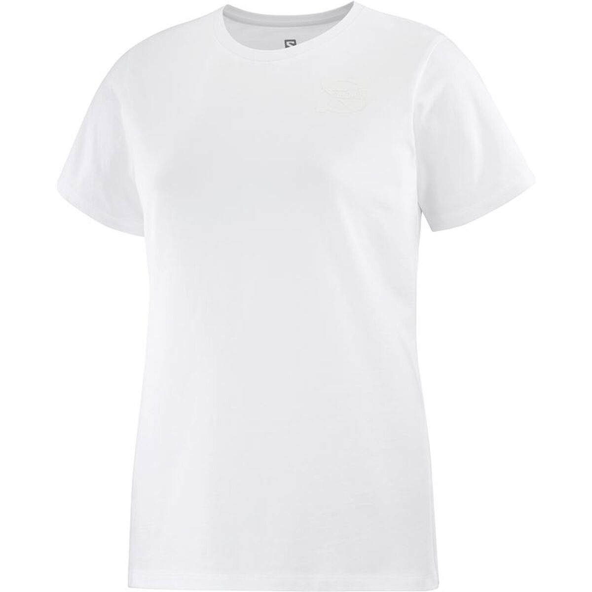 Damen Kurzarm T Shirt Salomon LC1644800 Weiß S - Sport & Freizeit