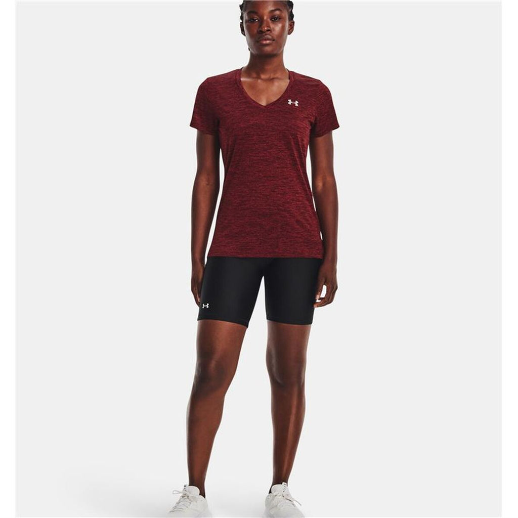 Damen Kurzarm T Shirt Under Armour Dunkelrot XS - Sport & Freizeit