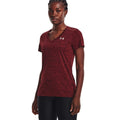 Damen Kurzarm T Shirt Under Armour Dunkelrot XS - Sport & Freizeit