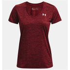 Damen Kurzarm T Shirt Under Armour Dunkelrot XS - Sport & Freizeit