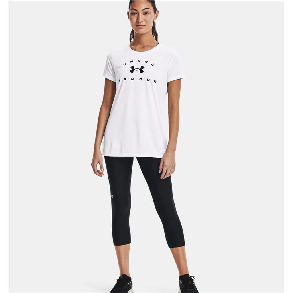 Damen Kurzarm T Shirt Under Armour Weiß XS - Sport & Freizeit