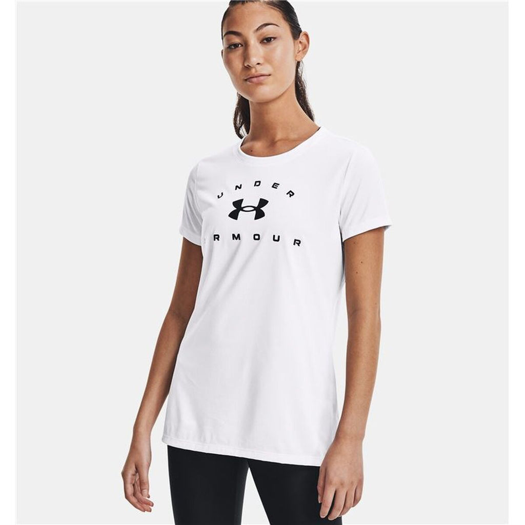 Damen Kurzarm T Shirt Under Armour Weiß XS - Sport & Freizeit