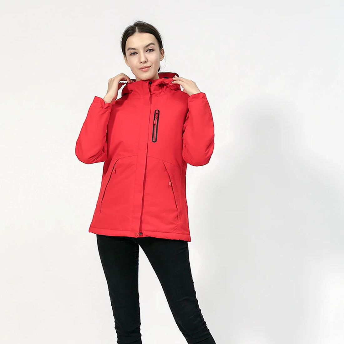 Damen kurze Winter-Steppjacke – Detailansicht 2