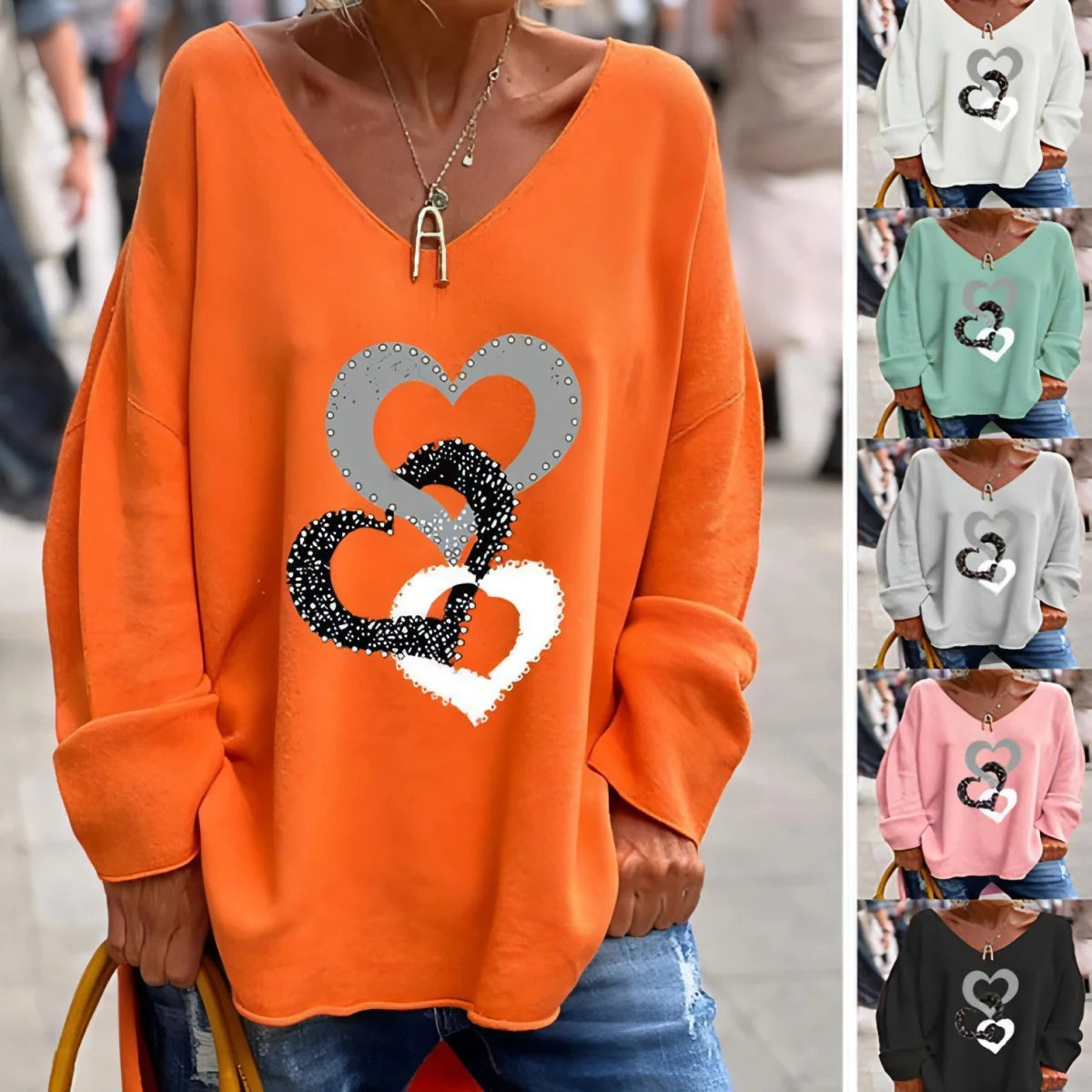 Damen Longsleeve locker geschnitten