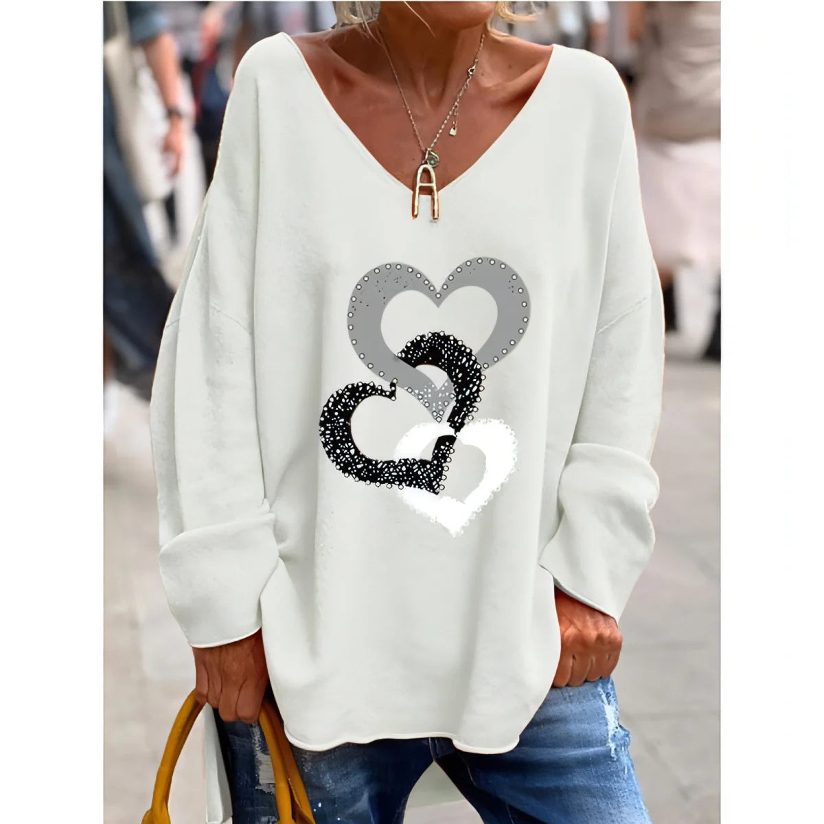 Damen Longsleeve locker geschnitten – Produktansicht 2