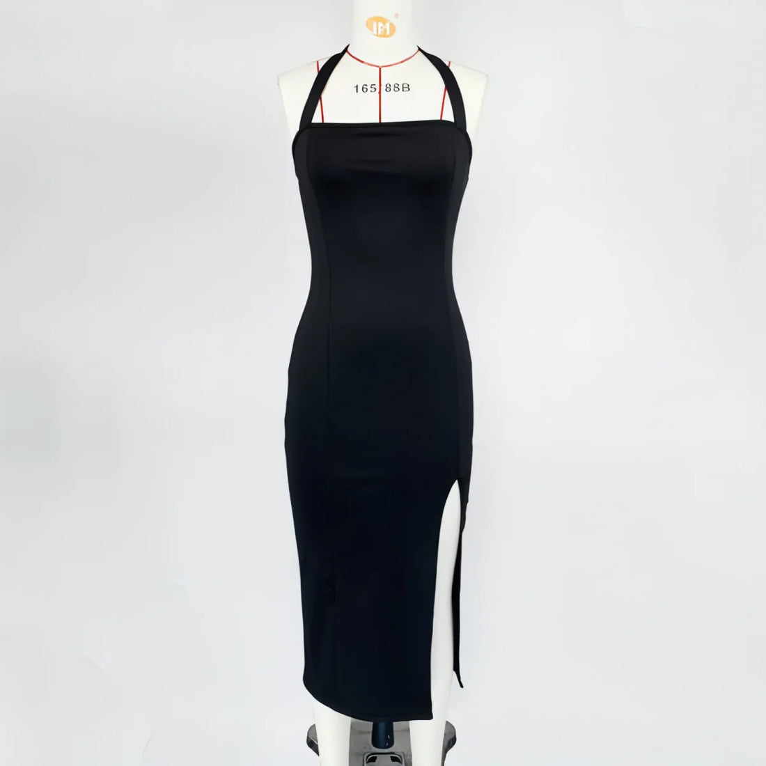 Damen Neckholder-Kleid rückenfrei – Detailansicht 4
