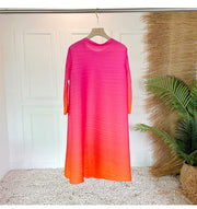 Damen Plissee-Kleid mit Gürtel