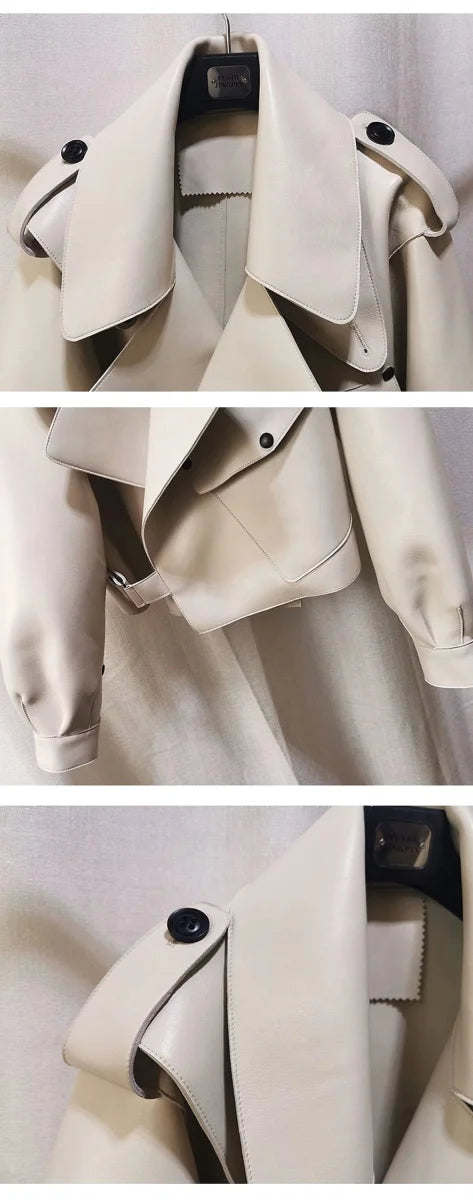 Damen Retro-Jacke in Lederoptik – Detailansicht 4