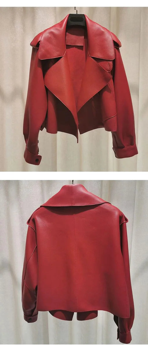 Damen Retro-Jacke in Lederoptik – Produktansicht 5