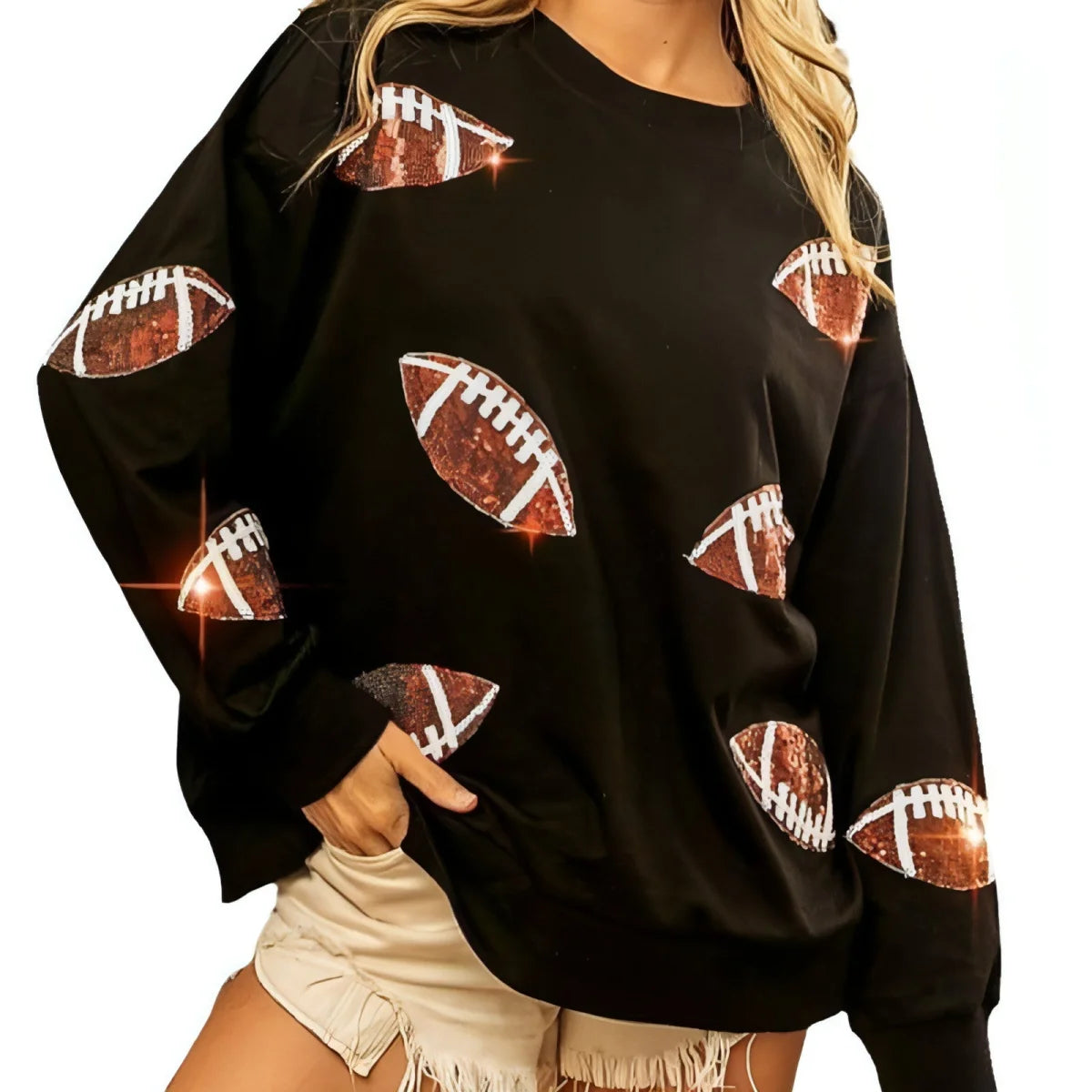 Damen Rugby-Pullover locker geschnitten – Produktansicht 3