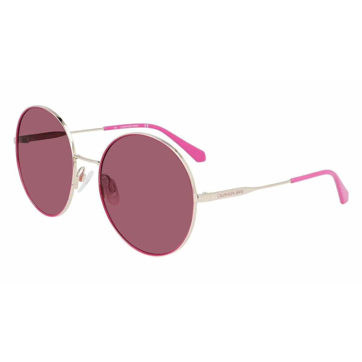 Calvin Klein CKJ21212S-719 Damensonnenbrille in Rosa Gold von schräg vorne