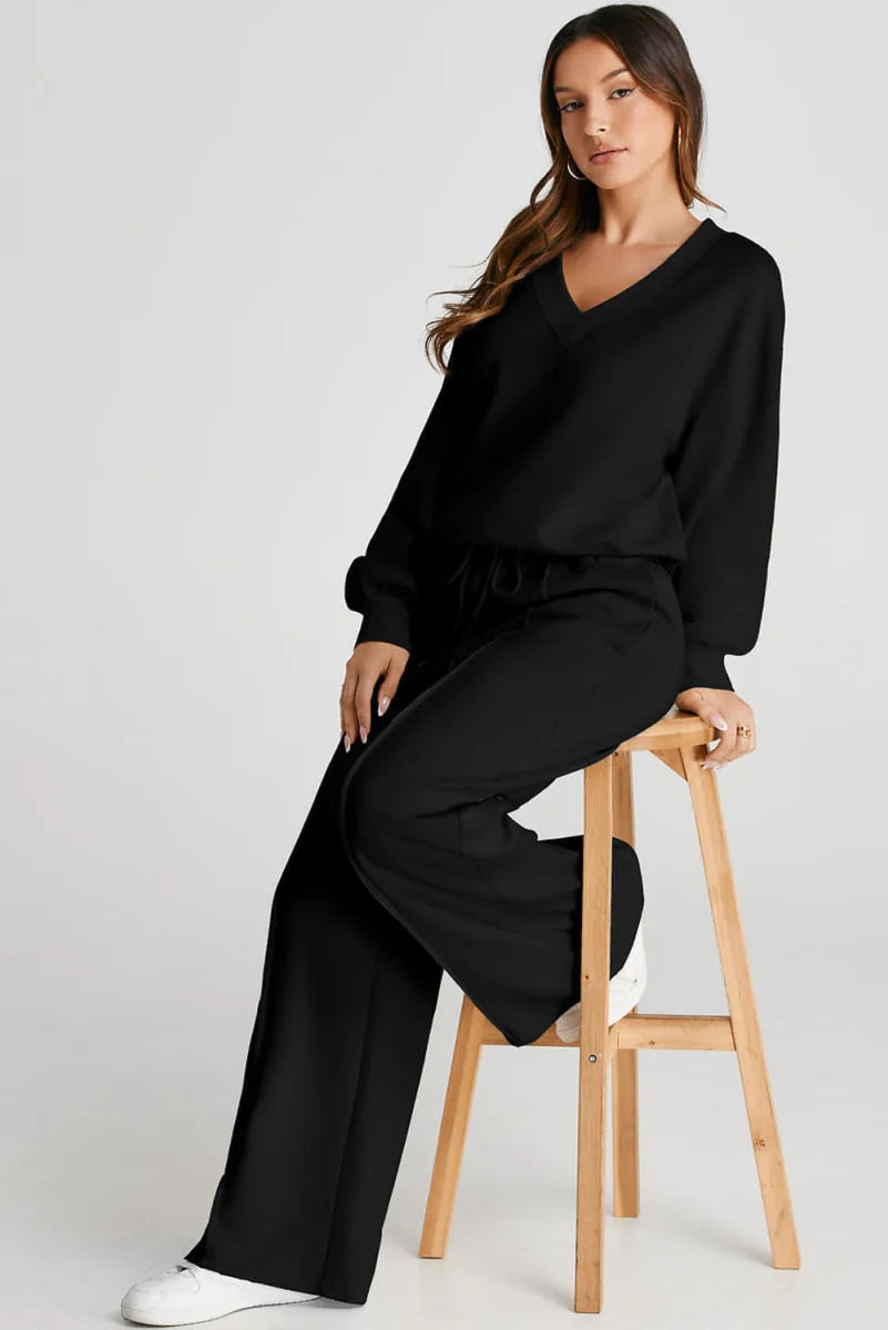 Damen Sportset mit Crop-Top & High Waist – Detailansicht 1