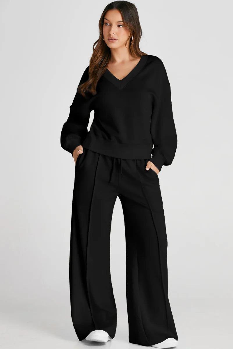 Damen Sportset mit Crop-Top & High Waist – Detailansicht 4