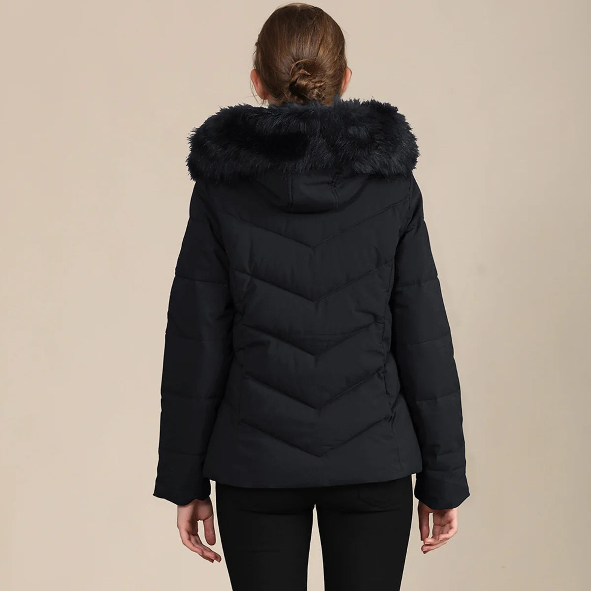 Damen Steppjacke mit Baumwollwattierung – Produktansicht 3