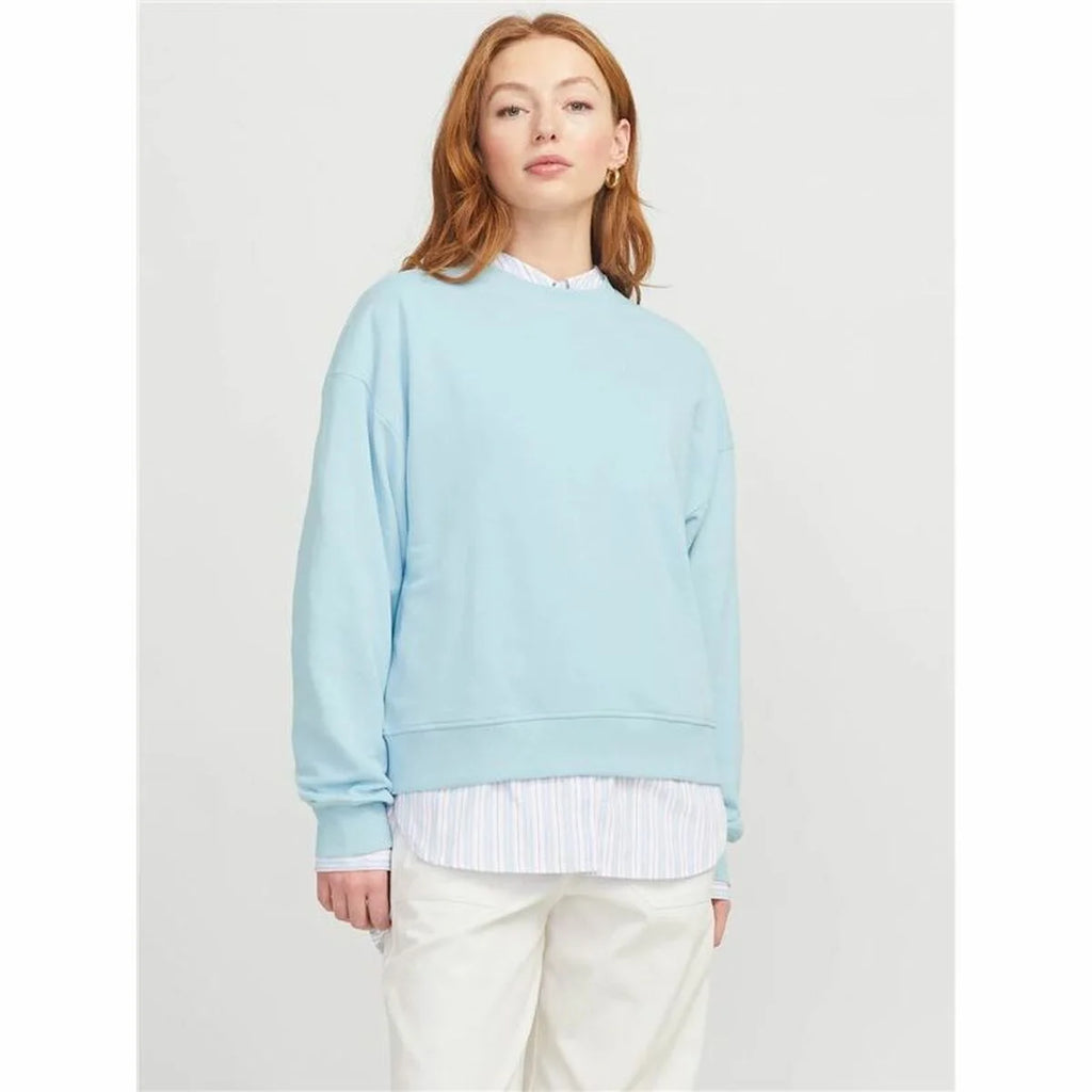 Damen Sweater ohne Kapuze Jack & Jones Jxalfa Hellblau - Mode Accessoires