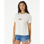 Damen T Shirt Rip Curl Brighter Sun Relaxed Weiß - Mode & Accessoires